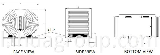 Hoge stabiliteit T25*15*15 Power Toroidal Core Common Mode Choke Coil AC -filter